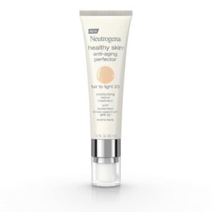 Neutrogena Retinol Treatment and Tinted Facial Moisturizer, Healthy Skin Anti-Aging Perfector with Broad Spectrum SPF 20 Sunscreen with Titanium Dioxide, 20 Fair to Light, 1 fl. oz Neutrogena Retinol Treatment and Tinted Facial Moisturizer, Healthy Skin Anti-Aging Perfector with Broad Spectrum SPF 20 Sunscreen with Titanium Dioxide, 20 Fair to Light, 1 fl. oz